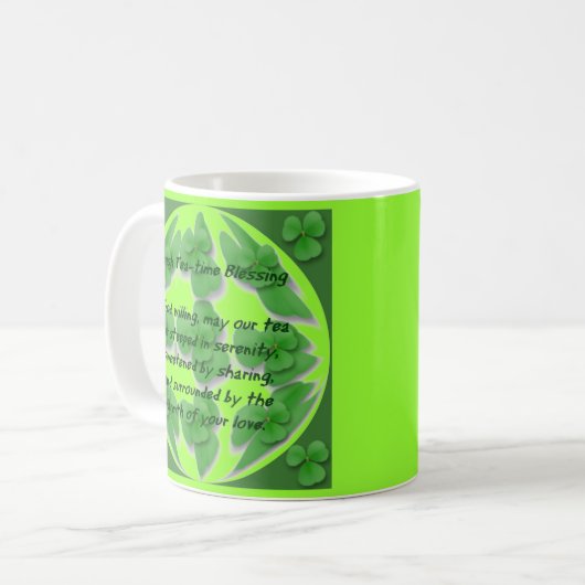 Irish Tea-Time Segen - Kaffeetasse (Vorderseite Links)