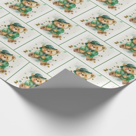 Irish Teddy Bear Geschenkpapier (Ecke)