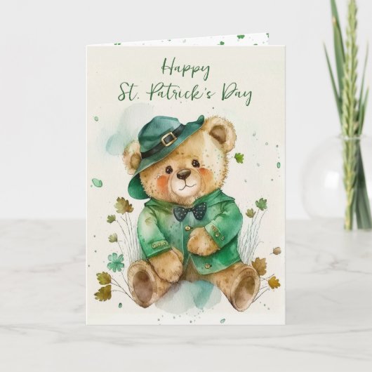 Irish Teddy Bear Karte (Vorderseite)