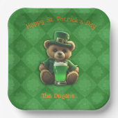Irish Teddy Bear Pappteller (Vorderseite)