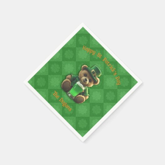 Irish Teddy Bear Serviette (Ecke)