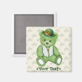 Irish Teddybear - Green Magnet (Vorderseite/Rückseite)