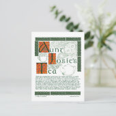 Irish Tee Rezept für keltische Knüpfarbeit Postkar Postkarte (Stehend Vorderseite)