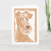 Irish Terrier Art Grußkarte Karte (Vorderseite)