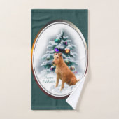 Irish Terrier Christmas Badhandtuch Set (Handtuch)