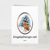 Irish Terrier Christmas Geschenke Feiertagskarte (Rückseite)