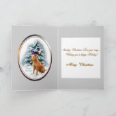 Irish Terrier Christmas Geschenke Feiertagskarte (Innenseite)