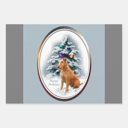 Irish Terrier Christmas Geschenke Geschenkpapier Set (Vorderseite 2)