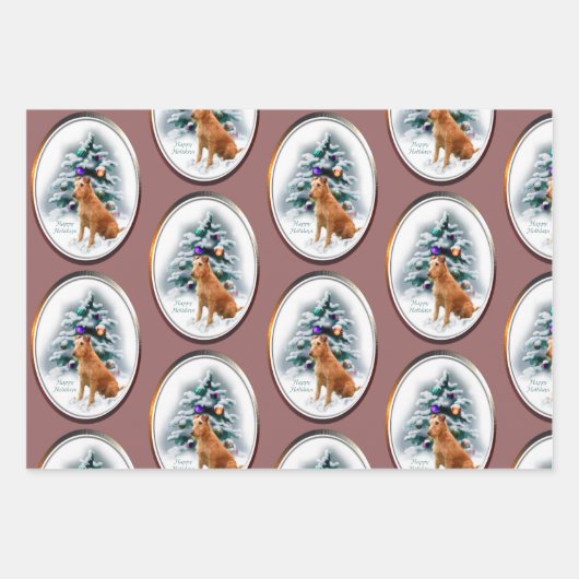 Irish Terrier Christmas Geschenke Geschenkpapier Set (Vorderseite)