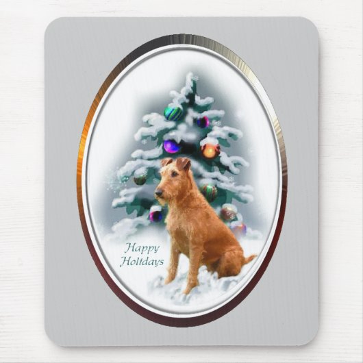 Irish Terrier Christmas Geschenke Mousepad (Vorne)