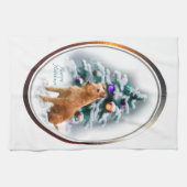 Irish Terrier Christmas Geschirrtuch (Horizontal)