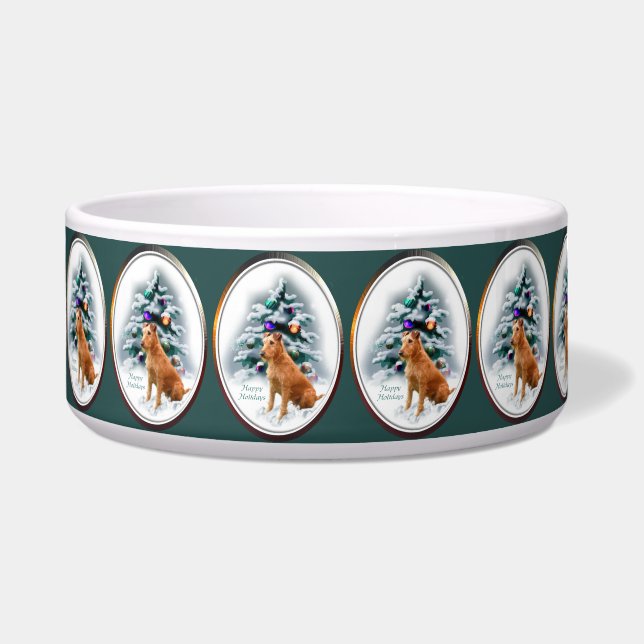Irish Terrier Christmas Napf (Vorderseite)