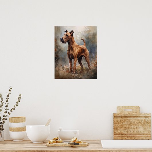 Irish Terrier Dog Art Print Poster (Küche)