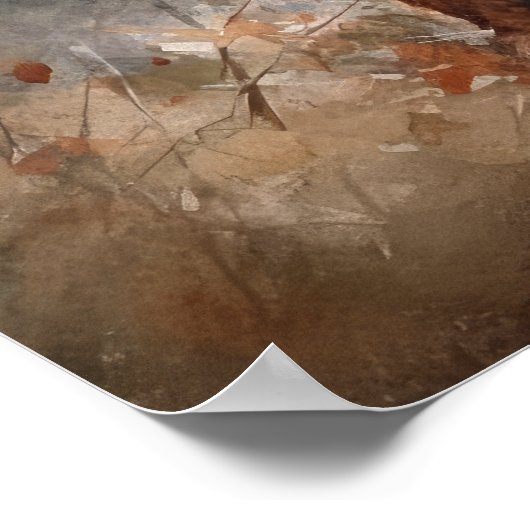 Irish Terrier Dog Art Print Poster (Ecke)