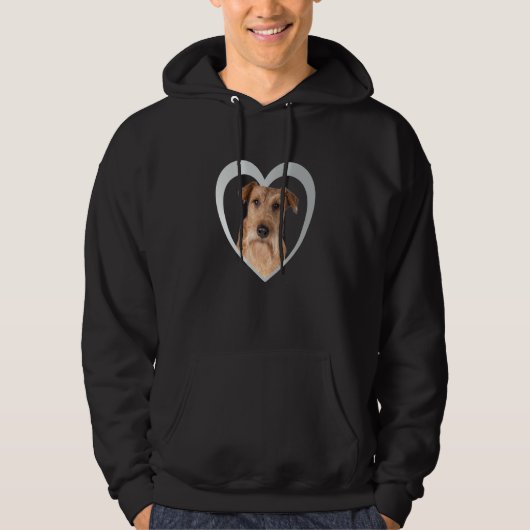 Irish Terrier Dog Dog Heart Irish Terrier Hoodie (Vorderseite)