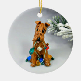 Irish Terrier Dog Keramik Ornament