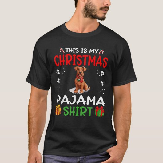 Irish Terrier Dog Nightgown Pajama This is my Chri T-Shirt (Vorderseite)