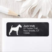 Irish Terrier Dog Silhouette Rücksendeadresse (Insitu)