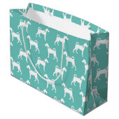 Irish Terrier Doppy Puppy Große Geschenktüte (Rückseite Schrägansicht)