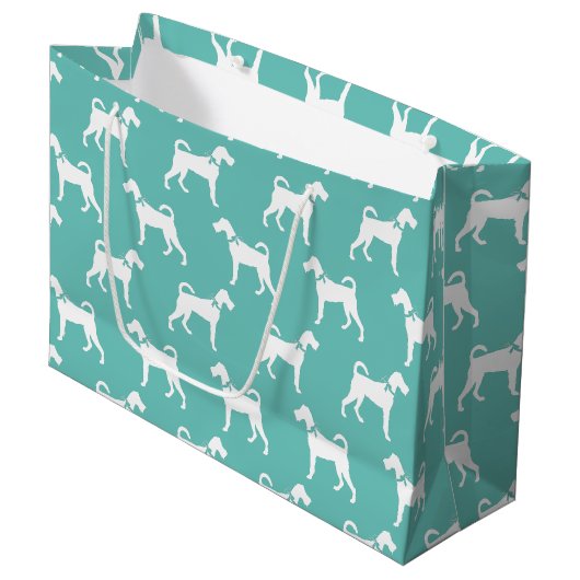Irish Terrier Doppy Puppy Große Geschenktüte (Vorderseite Schrägansicht)