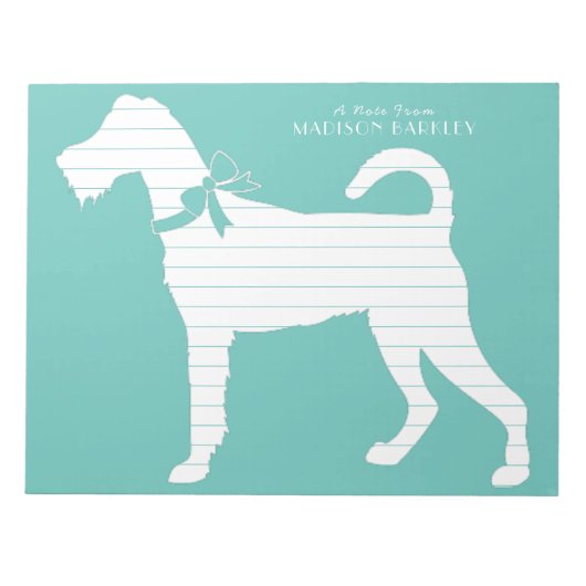 Irish Terrier Doppy Puppy Notizblock (Vorderseite)