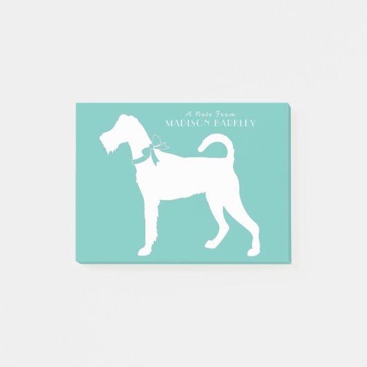 Irish Terrier Doppy Puppy Post-it Klebezettel (Vorderseite)