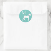 Irish Terrier Doppy Puppy Runder Aufkleber (Tasche)