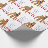 Irish Terrier Elections Geschenkpapier (Ecke)