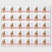 Irish Terrier Elections Geschenkpapier (Flach)