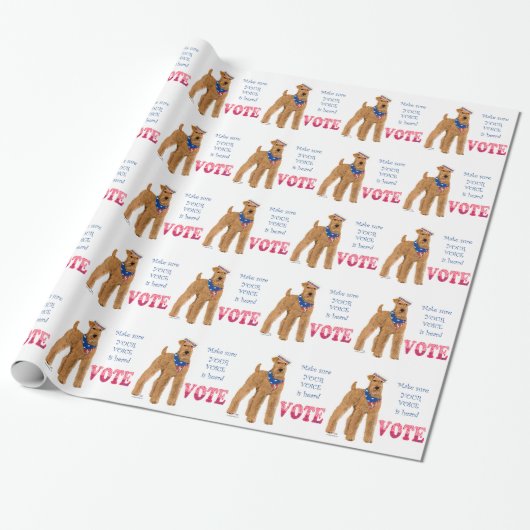 Irish Terrier Elections Geschenkpapier (Ungerollt)