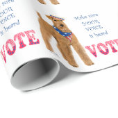 Irish Terrier Elections Geschenkpapier (Rolleneckpunkt)