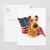 Irish Terrier Flag Postkarte (Vorne/Hinten)