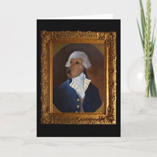 Irish Terrier "Gentleman" Malerei Art Karte (Vorderseite)