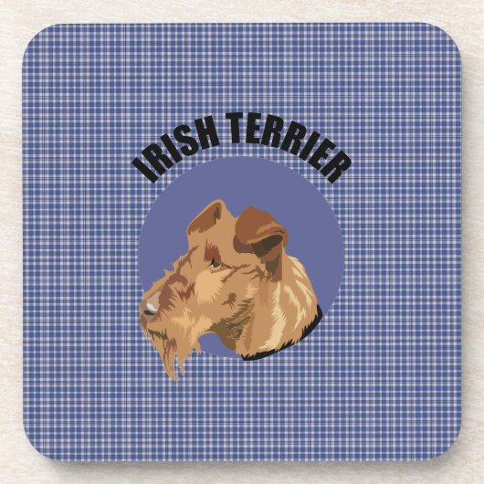 Irish Terrier Getränkeuntersetzer (Vorderseite)