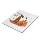 Irish Terrier Halloween Fliese (Seite)