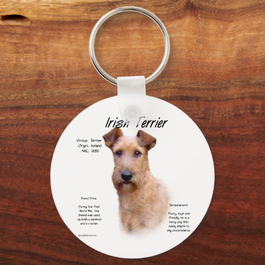 Irish Terrier History Design Schlüsselanhänger (Vorderseite)