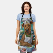 Irish Terrier Holiday Baking: Festliche Weihnachte Schürze (Getragen)