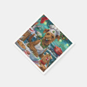 Irish Terrier Holiday Baking: Festliche Weihnachte Serviette (Ecke)