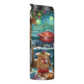 Irish Terrier Holiday Baking: Festliche Weihnachte Thermosbecher (Nach rechts gedreht)