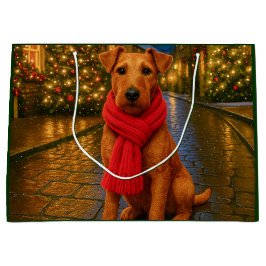 Irish Terrier Holiday  Große Geschenktüte