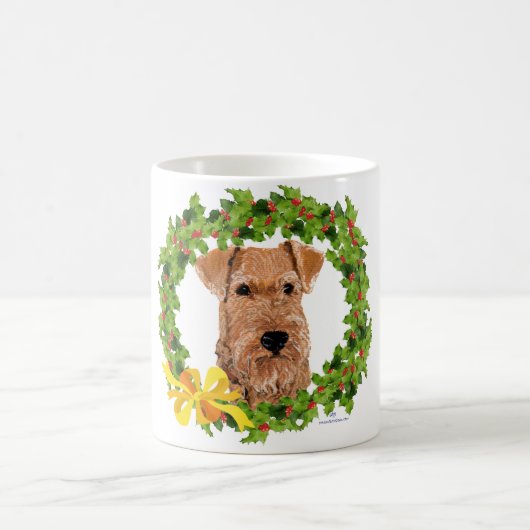 Irish Terrier Holly Wreath Kaffeetasse (Mittel)
