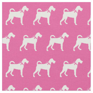 Irish Terrier Hund Silhouette Haustier Rosa Stoff