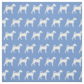 Irish Terrier Hund Silhouette Pet Light Blue Stoff (Muster)