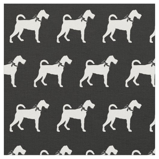 Irish Terrier Hund Silhouette Stoff (Nahaufnahme)