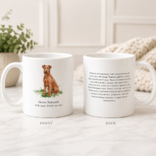Irish Terrier Hund Wasserfarbe Rasse Zitat Kaffeetasse
