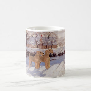 Irish Terrier im Winter Kaffeetasse