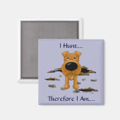 Irish Terrier (Irish Terriers) I jagd... Magnet (Vorderseite/Rückseite)