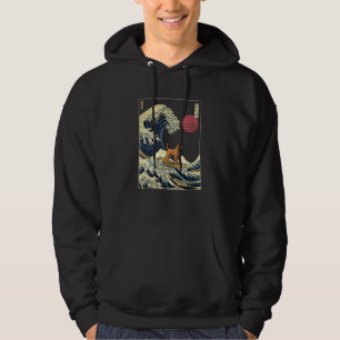 Irish Terrier Japanische Kanagawa-Welle Surf-Hund Hoodie