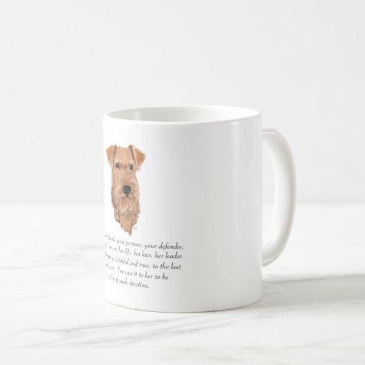 Irish Terrier Keepake - Female Kaffeetasse (VorderseiteRechts)