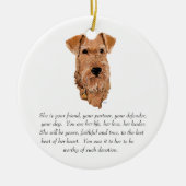 Irish Terrier Keepake - Female Keramikornament (Vorne)